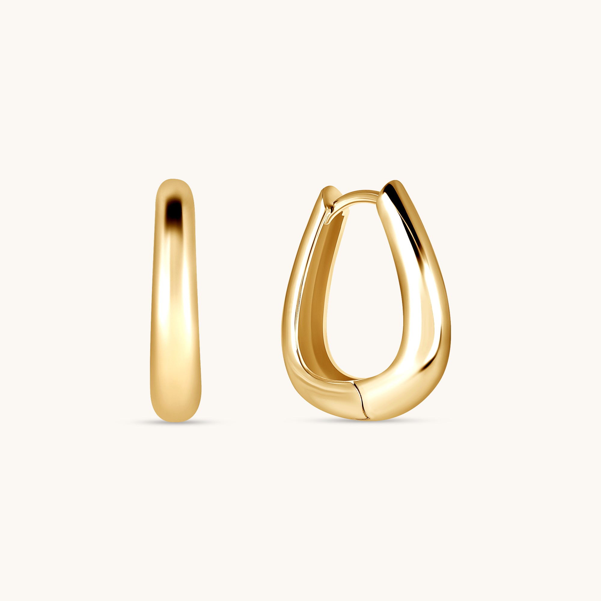 Square Tube Hoop Earring