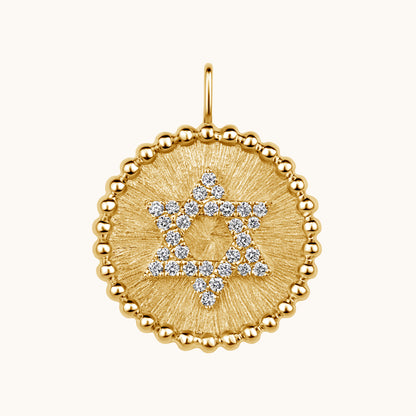 Star of David Diamond Coin Pendant - Happy Jewelers Fine Jewelry Lifetime Warranty