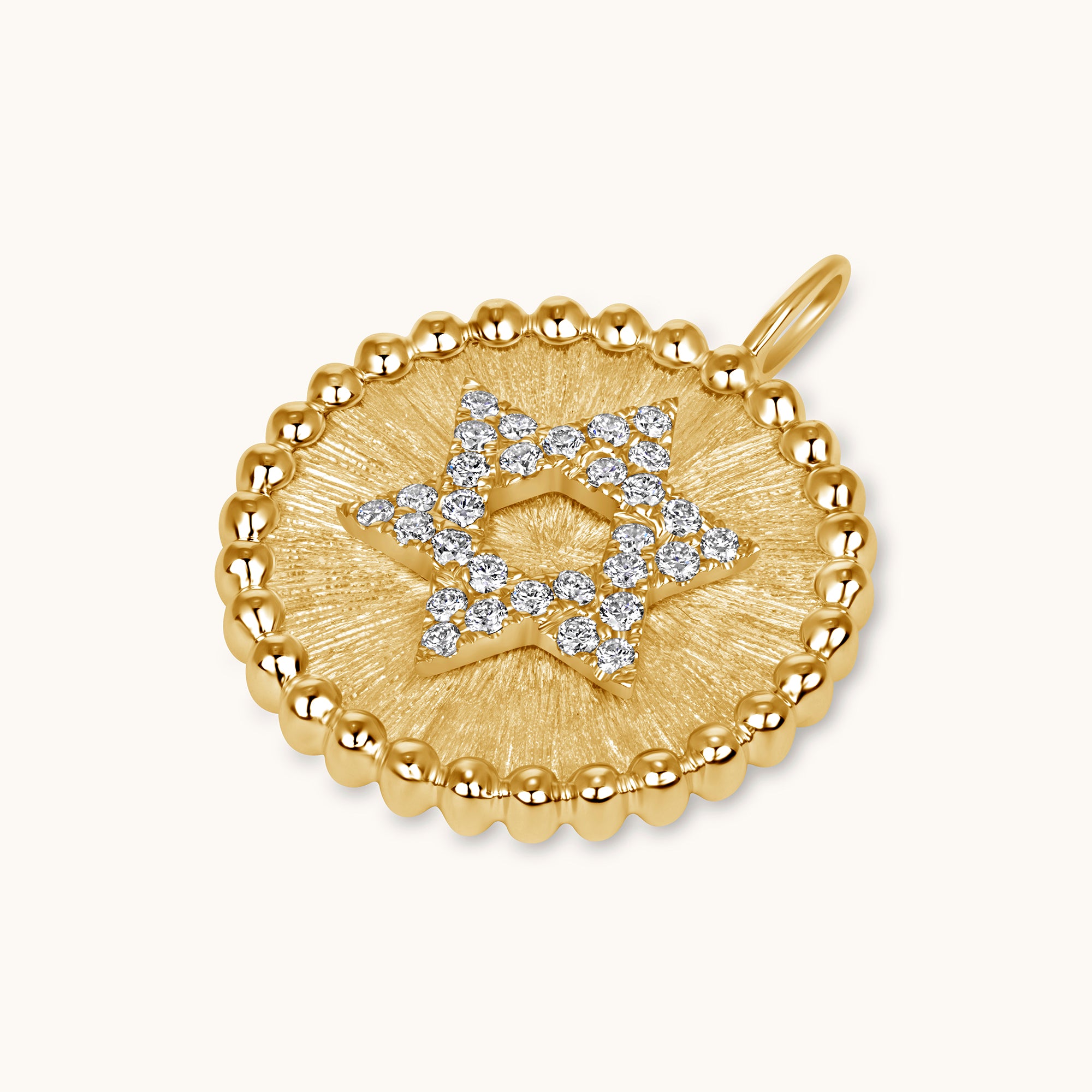 Star of David Diamond Coin Pendant - Happy Jewelers Fine Jewelry Lifetime Warranty