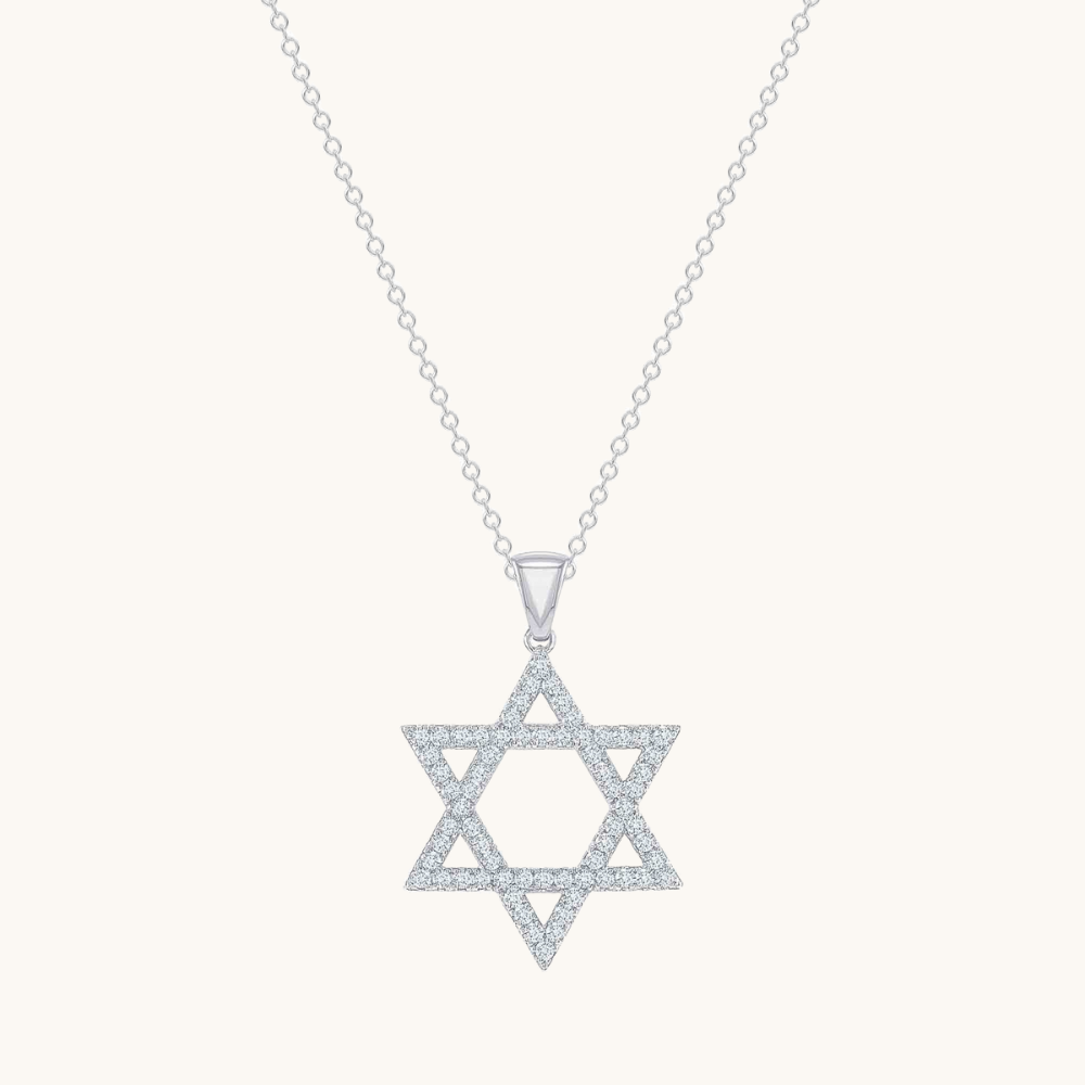 Star of David Diamond Pendant