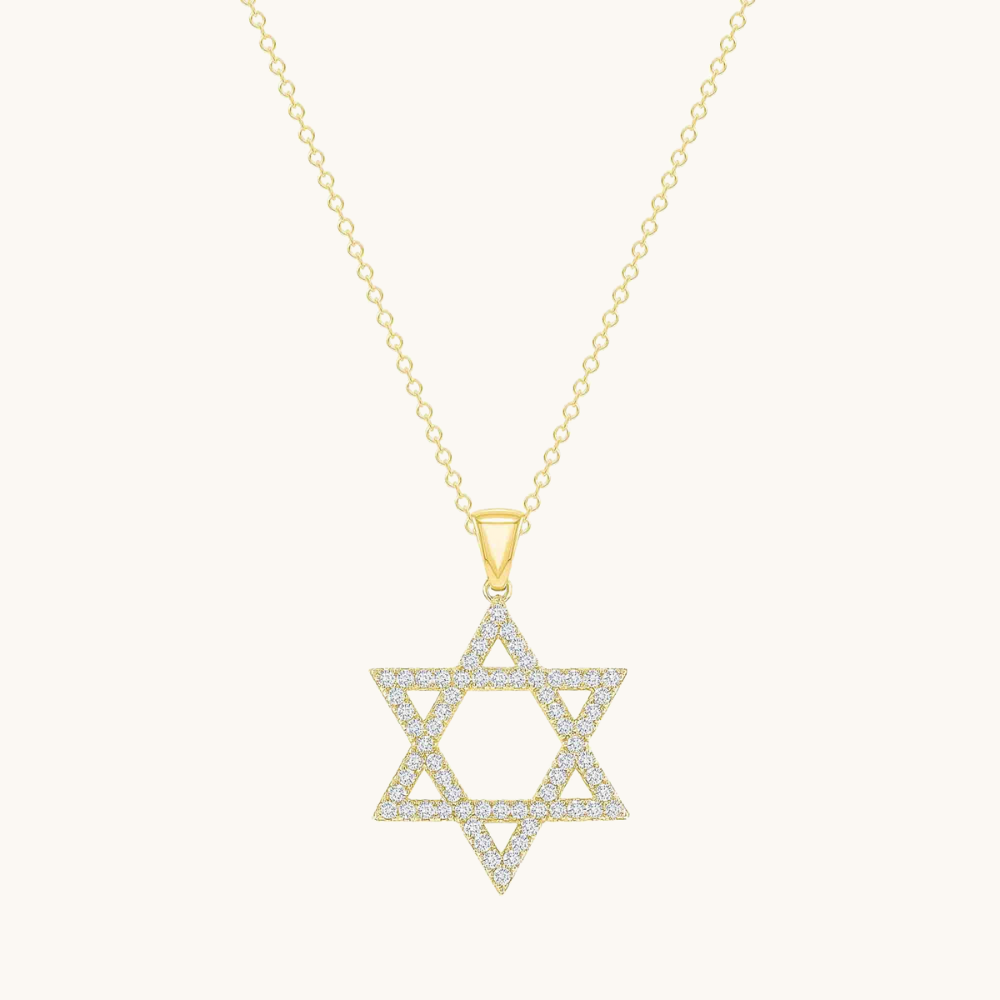 Star of David Diamond Pendant