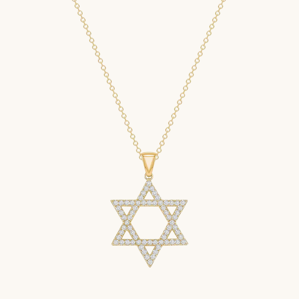 Star of David Diamond Pendant