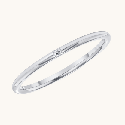 Starla Single Diamond Band - Happy Jewelers Fine Jewelry Lifetime Warranty