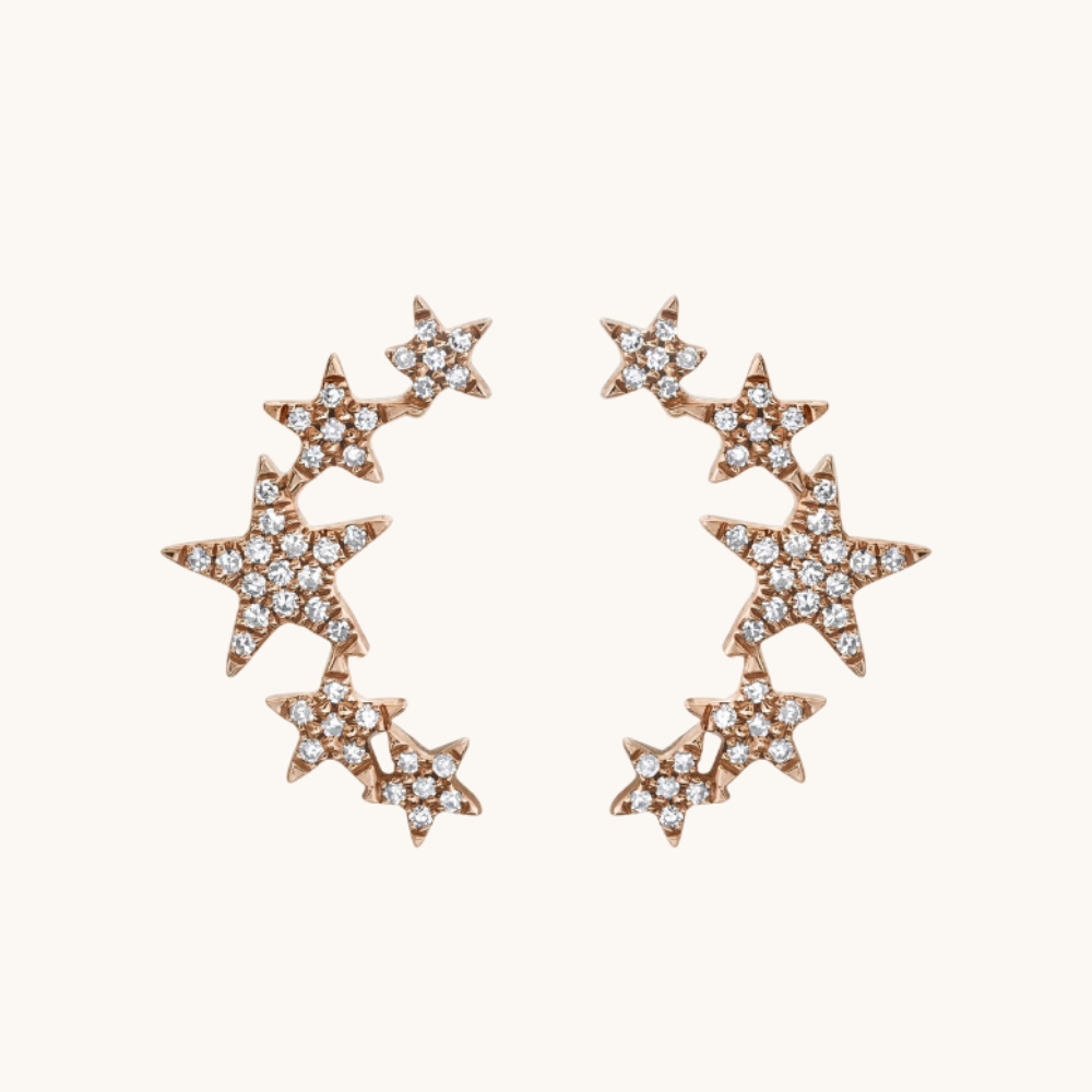 Star Climber Diamond Earrings