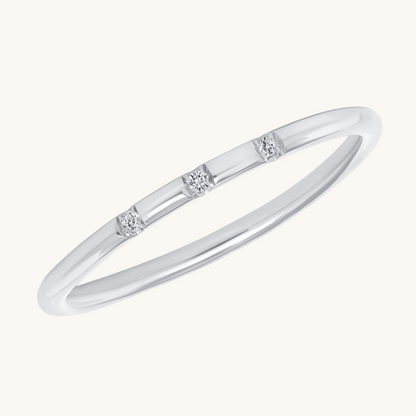 Stella Trio Diamond Band - Happy Jewelers Fine Jewelry Lifetime Warranty