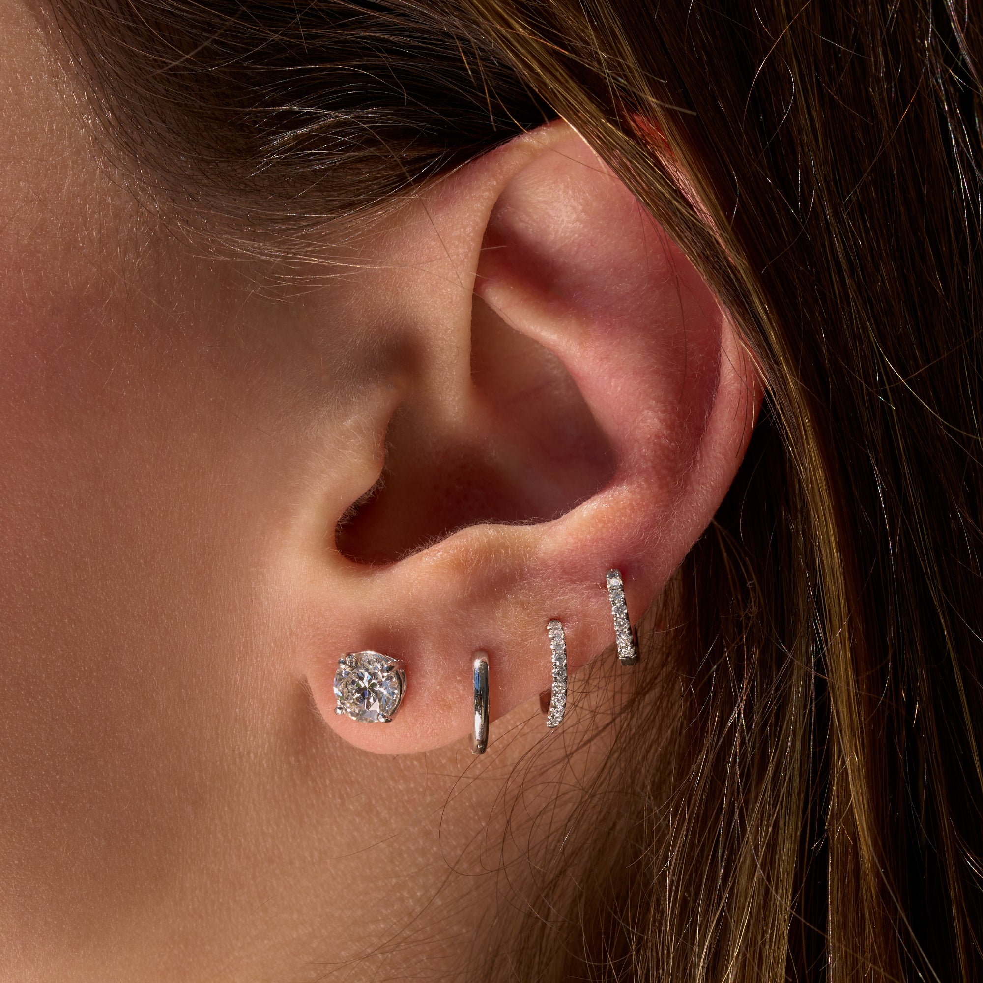 Certified Classic Diamond Stud Earrings