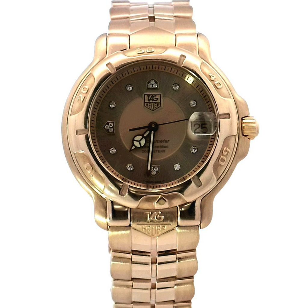 Tag heuer 6000 18k solid clearance gold