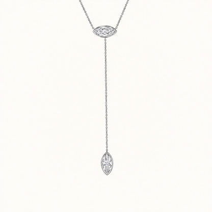 The Double Marquise Lab Diamond Lariat Necklace