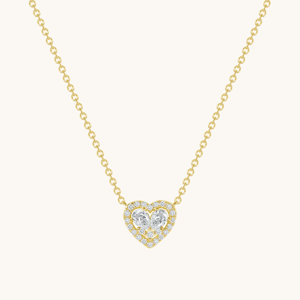 The Perfect Pear Diamond Heart Necklace