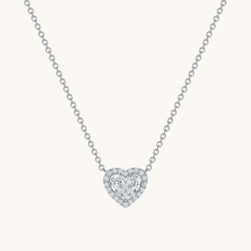 The Perfect Pear Diamond Heart Necklace