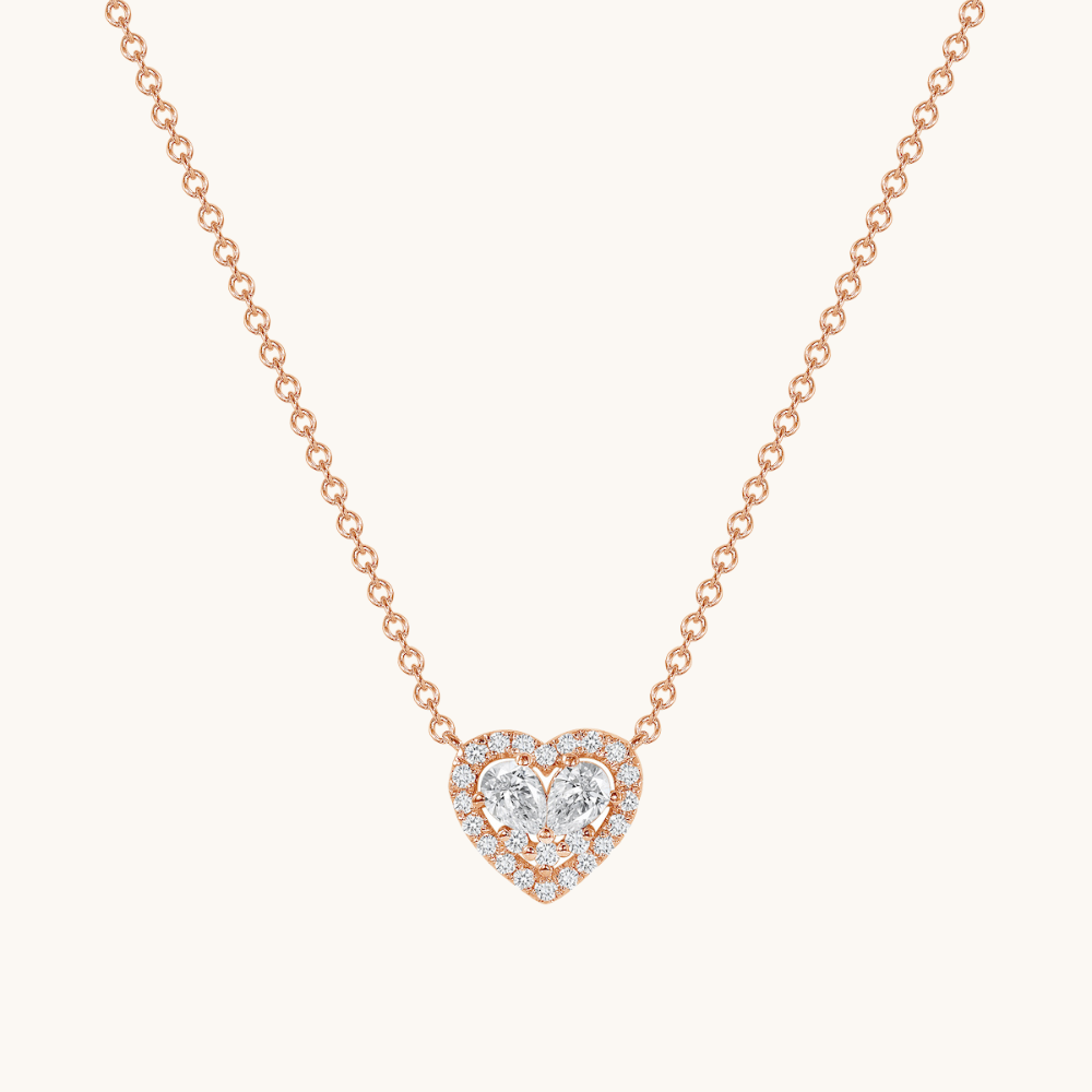 The Perfect Pear Diamond Heart Necklace