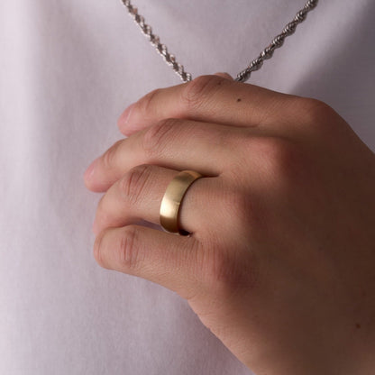 The Brushed Comfort Fit Gold Wedding Band - Happy Jewelers Fine Jewelry Lifetime Warranty