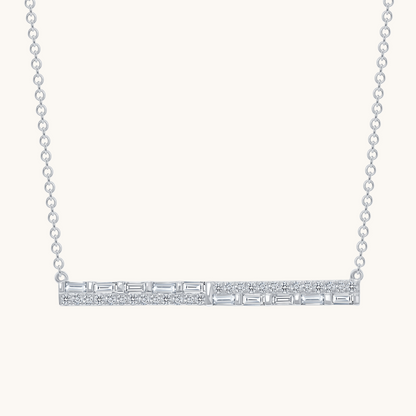 The Diamond Baguette Bar Necklace - Happy Jewelers Fine Jewelry Lifetime Warranty