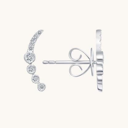 The Diamond Ear Climber Earrings - Happy Jewelers Fine Jewelry Lifetime Warranty
