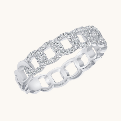The Mia Diamond Chain Ring - Happy Jewelers Fine Jewelry Lifetime Warranty