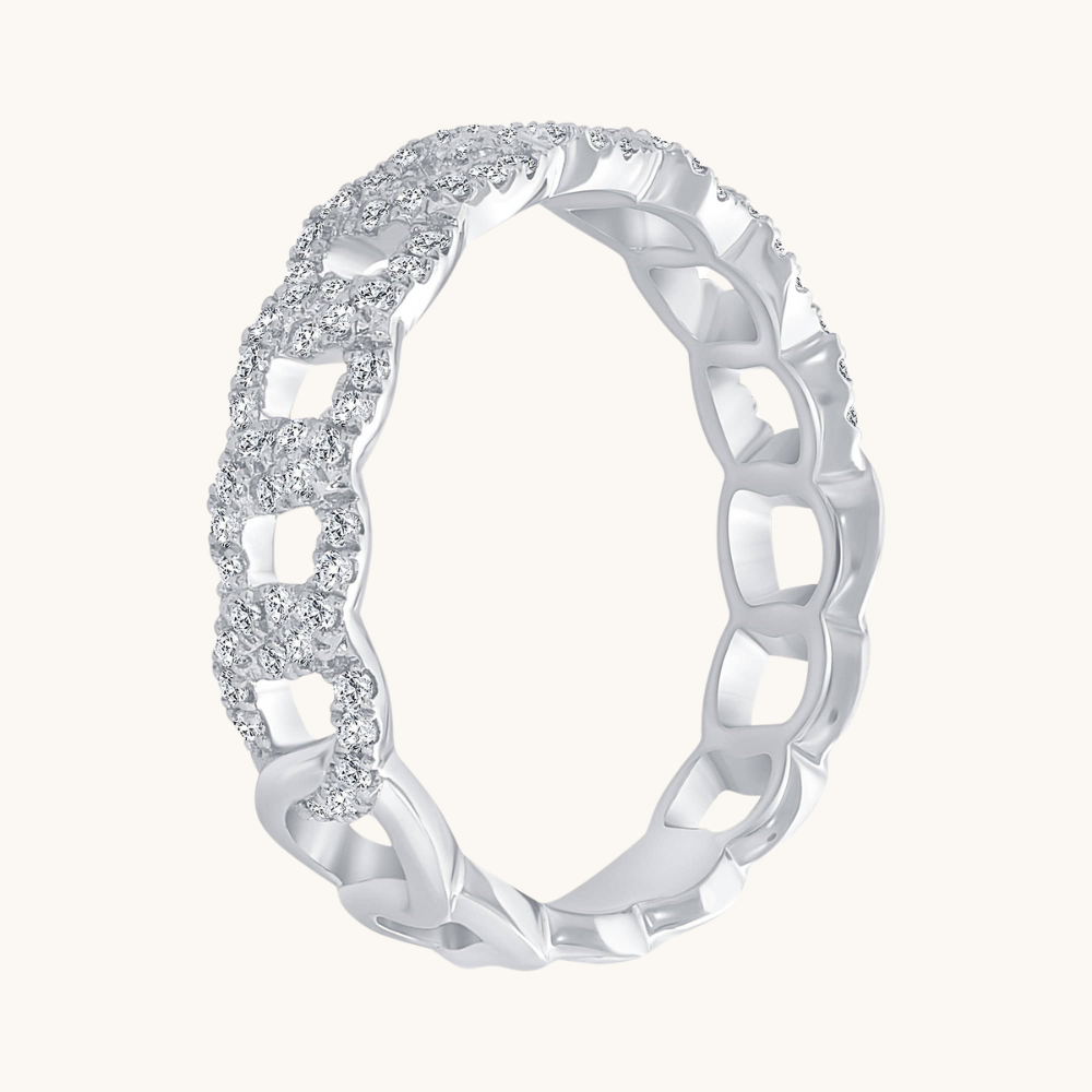 The Mia Diamond Chain Ring - Happy Jewelers Fine Jewelry Lifetime Warranty