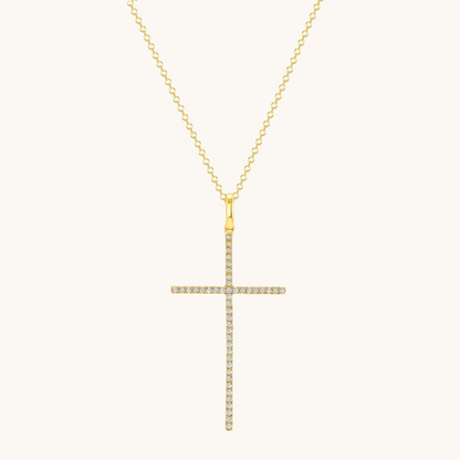 Thin Diamond Cross Necklace - Happy Jewelers Fine Jewelry Lifetime Warranty