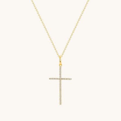 Thin Diamond Cross Necklace - Happy Jewelers Fine Jewelry Lifetime Warranty