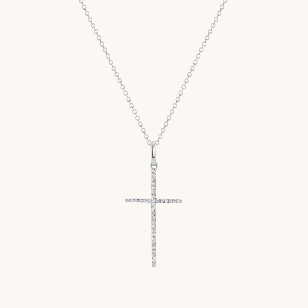 Thin Diamond Cross Necklace - Happy Jewelers Fine Jewelry Lifetime Warranty