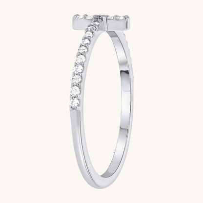 Thin Diamond Cross Ring - Happy Jewelers Fine Jewelry Lifetime Warranty