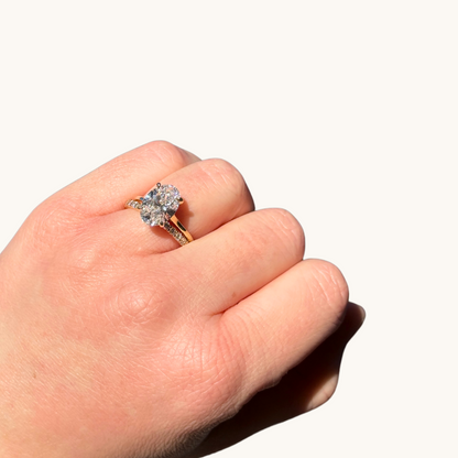 Double Prong Lab Diamond Band - Happy Jewelers Fine Jewelry Lifetime Warranty