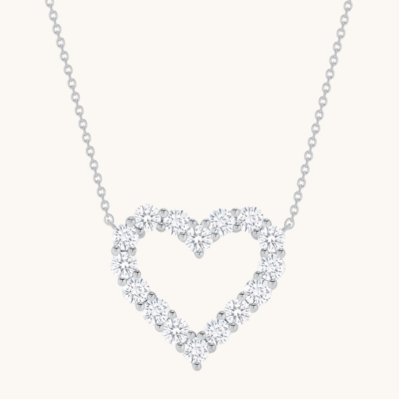 Diamond Heart Pendant Necklace