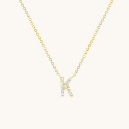 Small Diamond Initial Necklace - Happy Jewelers Fine Jewelry Lifetime Warranty