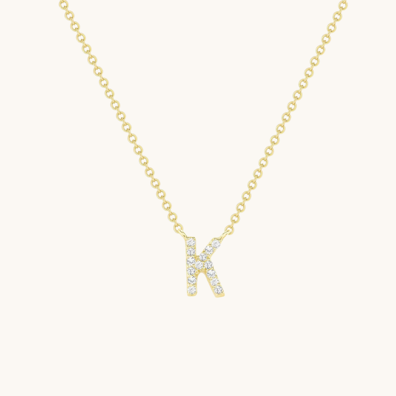 Small Diamond Initial Necklace