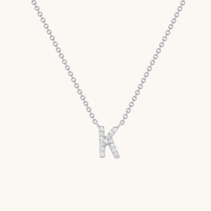 Small Diamond Initial Necklace