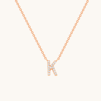 Small Diamond Initial Necklace - Happy Jewelers Fine Jewelry Lifetime Warranty