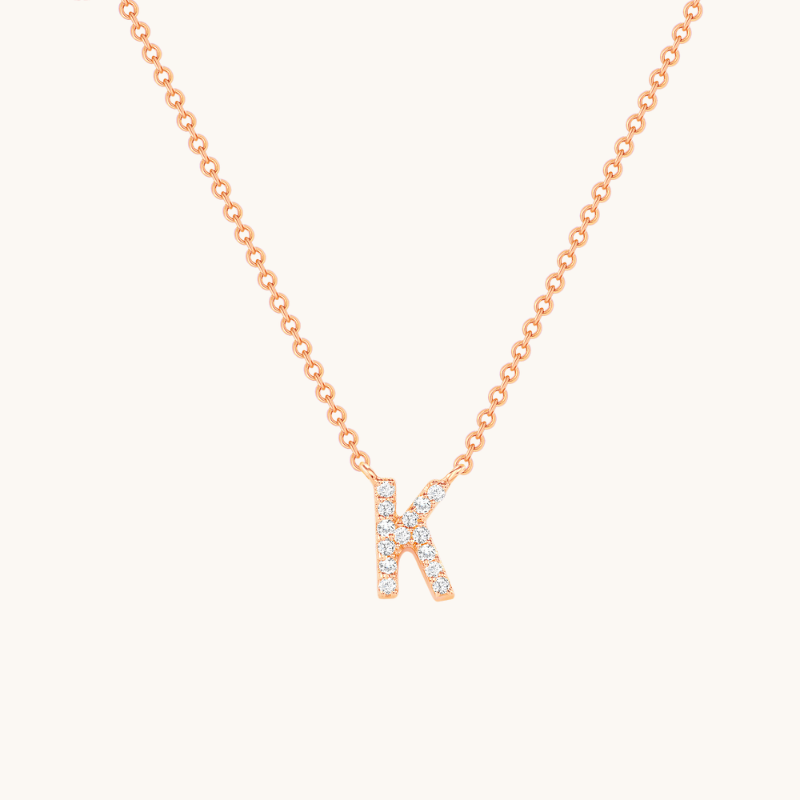 Small Diamond Initial Necklace