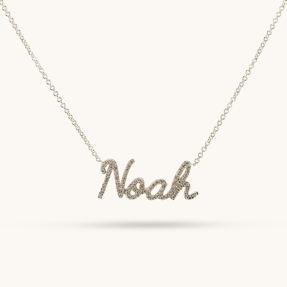 Classic Cursive Diamond Name Necklace