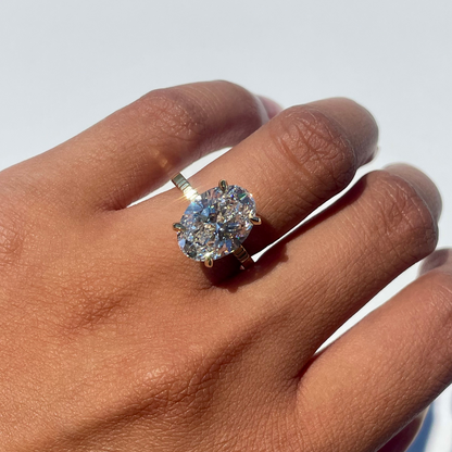 5.23 Oval Lab Diamond Solitaire Engagement Ring - Happy Jewelers Fine Jewelry Lifetime Warranty