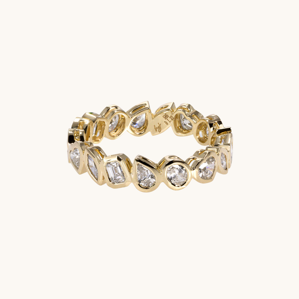 Multi-Diamond Bezel Eternity Band