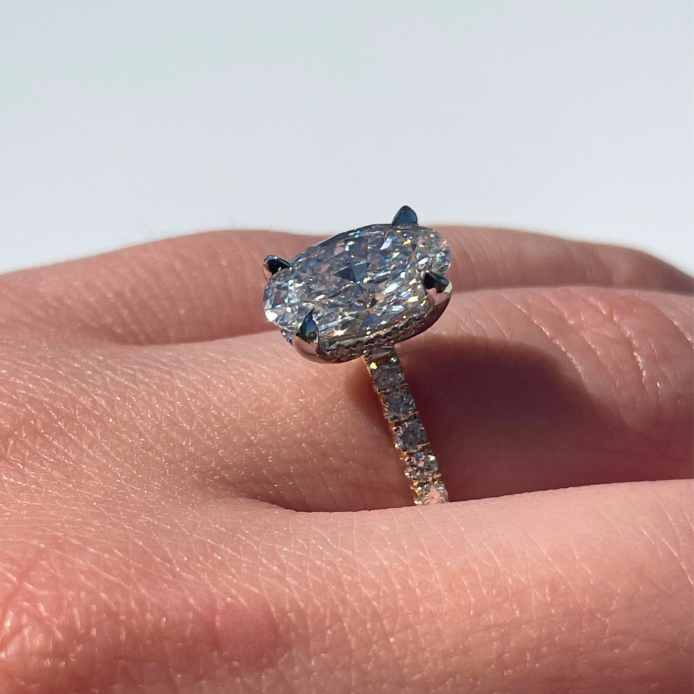 2.09 Oval Lab Diamond Engagement Ring - Happy Jewelers Fine Jewelry Lifetime Warranty