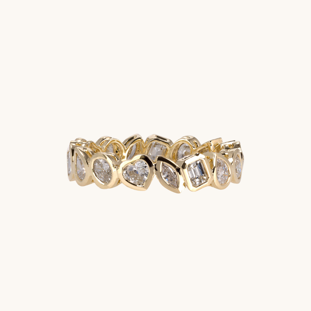 Multi-Diamond Bezel Eternity Band