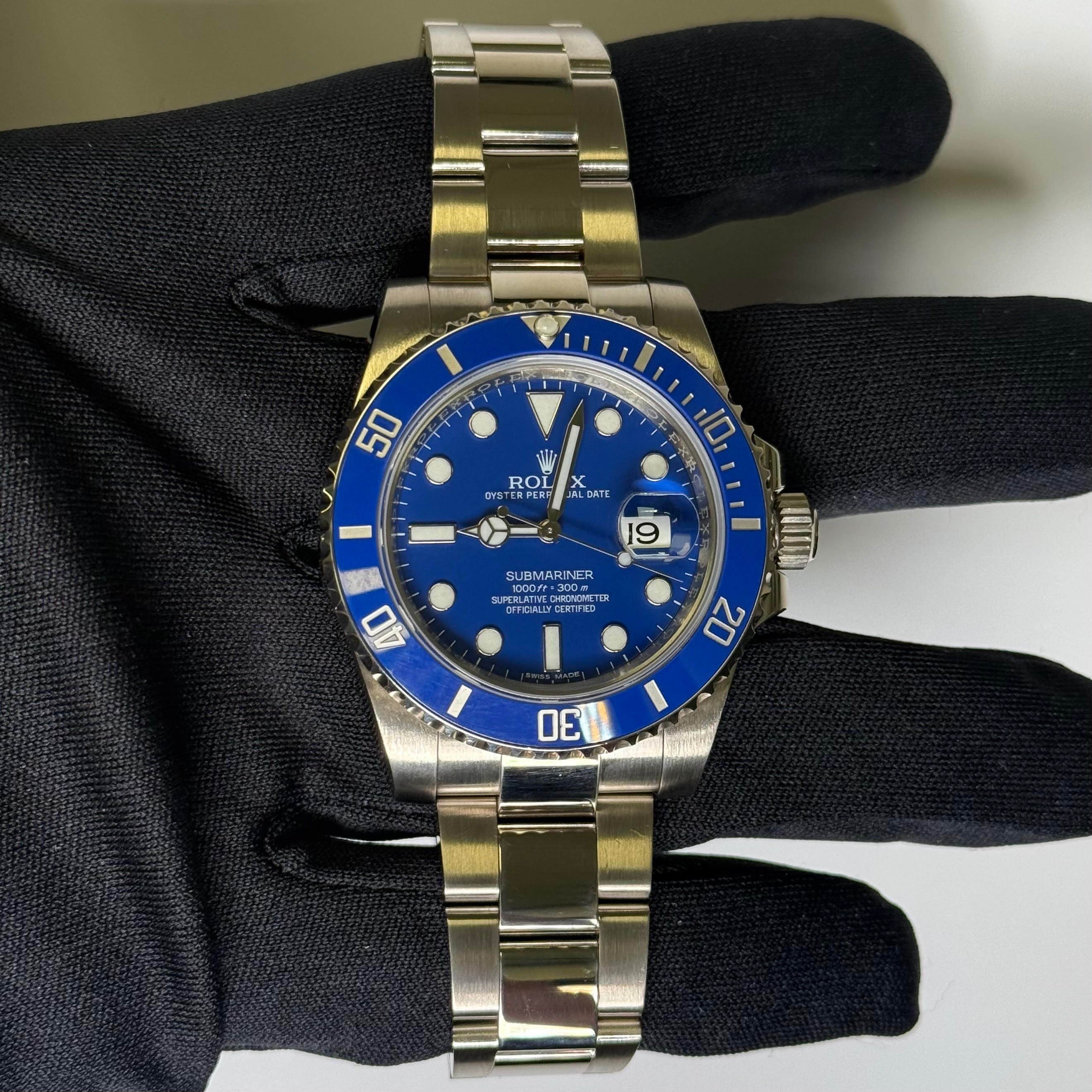 Rolex Submariner 40mm Blue Dial Watch Ref# 116619LB – Happy Jewelers