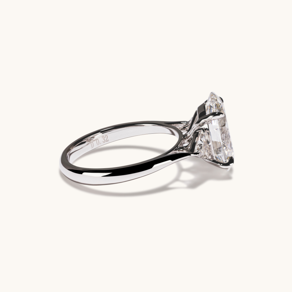 3.70 Oval Lab Diamond 3-Stone Engagement Ring - Happy Jewelers Fine Jewelry Lifetime Warranty