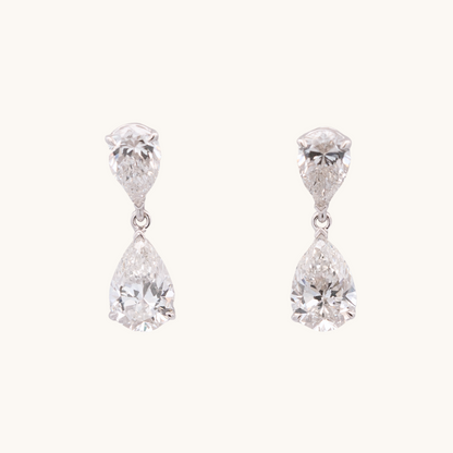 Pear Lab Diamond Tear Drop Earrings - Happy Jewelers Fine Jewelry Lifetime Warranty