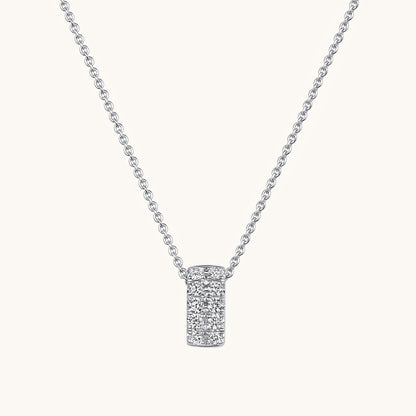 White Gold Vertical Diamond Bar Necklace