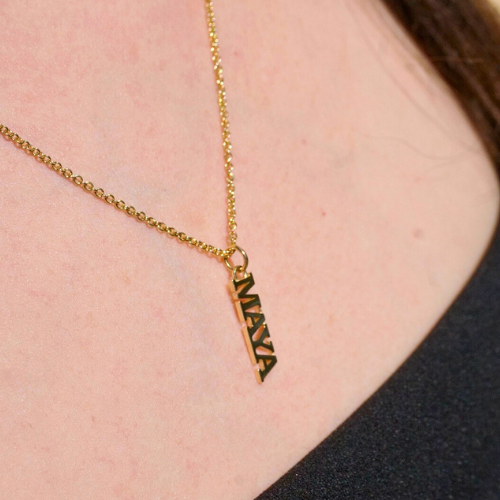 Vertical Name Necklace