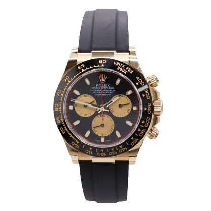 Rolex Mens Daytona 18K Yellow Gold 40mm Black Chronograph Dial Watch Reference#: 116518LN - Happy Jewelers Fine Jewelry Lifetime Warranty