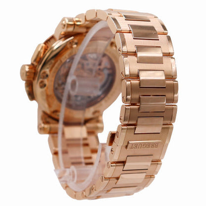 Breguet Men's Marine II Tourbillon Rose Gold 42mm Grey Chronograph Tourbillon Dial Watch Ref# 5837BR/92/RM0 - Happy Jewelers Fine Jewelry Lifetime Warranty