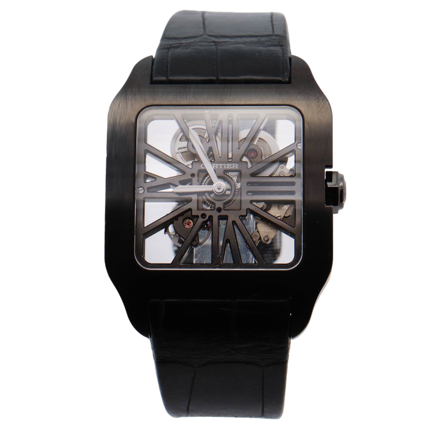 Cartier Santos Dumont Titanium 47.4 x 36.6mm Skelton Dial Watch Reference# W2020052 - Happy Jewelers Fine Jewelry Lifetime Warranty