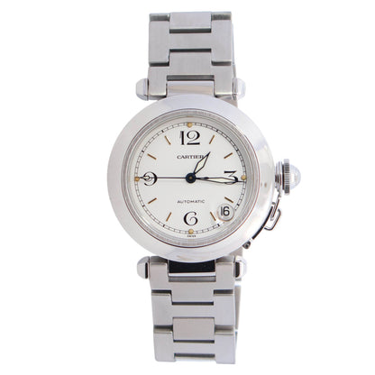 Cartier Pasha 35mm White Dial Watch Ref# W31015M7 - Happy Jewelers Fine Jewelry Lifetime Warranty