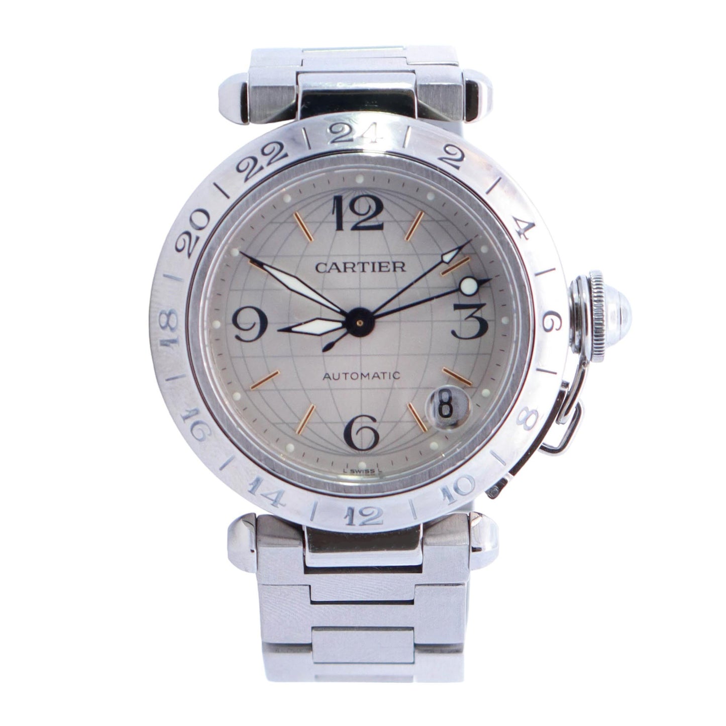 Cartier Pasha 35mm Silver Dial Watch Ref# W31029M7