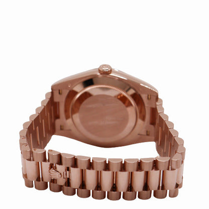 NEW! Rolex Men's Day-Date 18K Rose Gold 41mm Chocolate Roman Dial Watch Reference #: 228235 - Happy Jewelers Fine Jewelry Lifetime Warranty