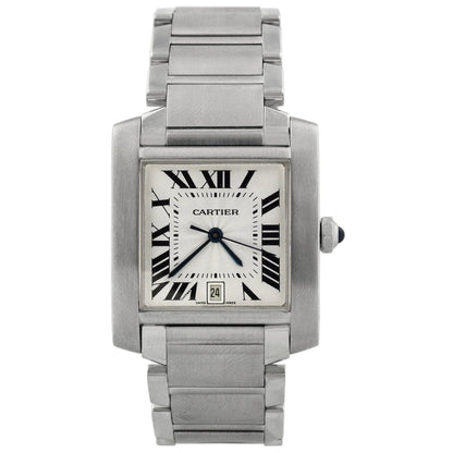 Cartier Tank Francaise 28x32mm Ivory Dial Watch Reference #W51002Q3 - Happy Jewelers Fine Jewelry Lifetime Warranty