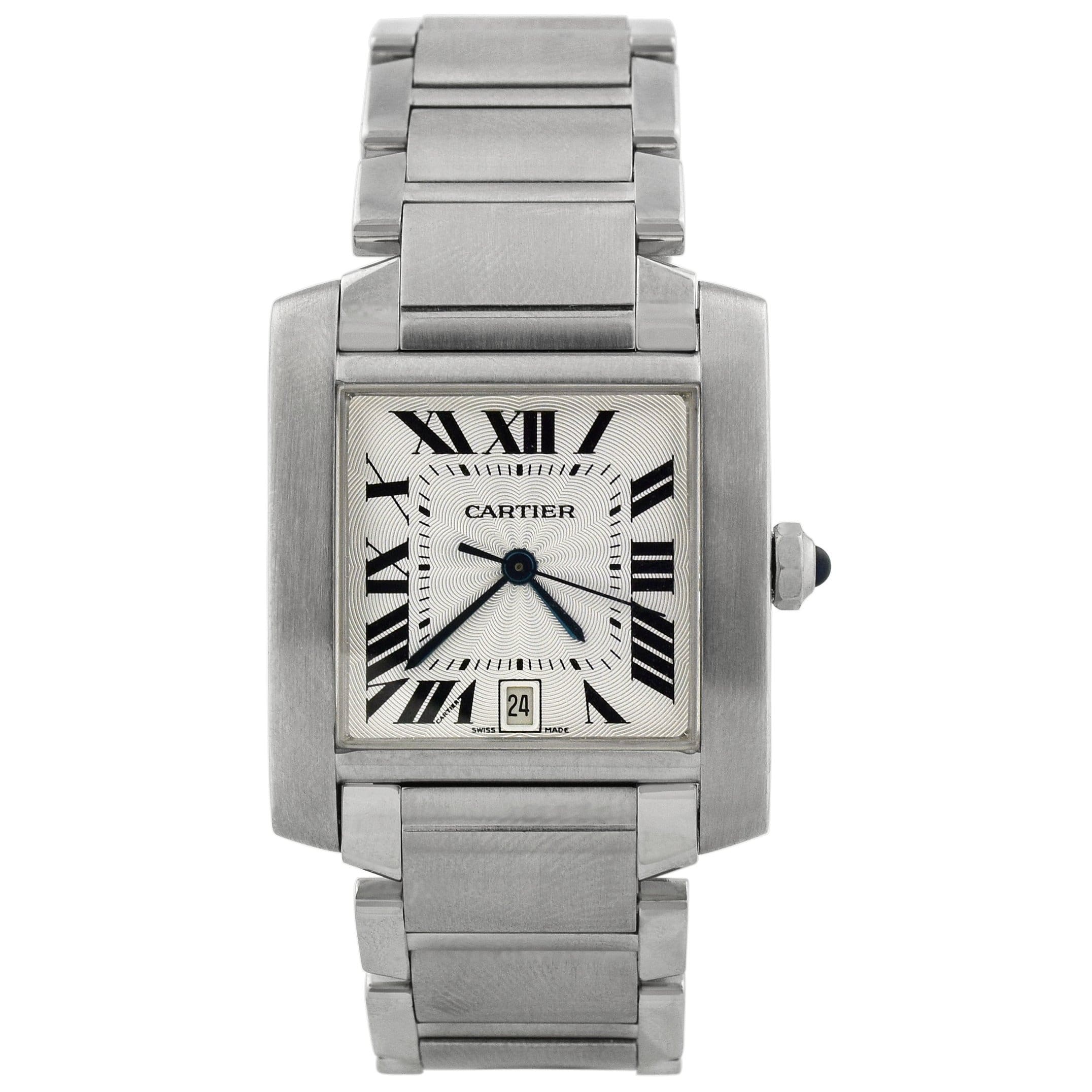 Cartier Tank Francaise 28mm Ivory Dial Watch Reference #W51002Q3 - Happy Jewelers Fine Jewelry Lifetime Warranty