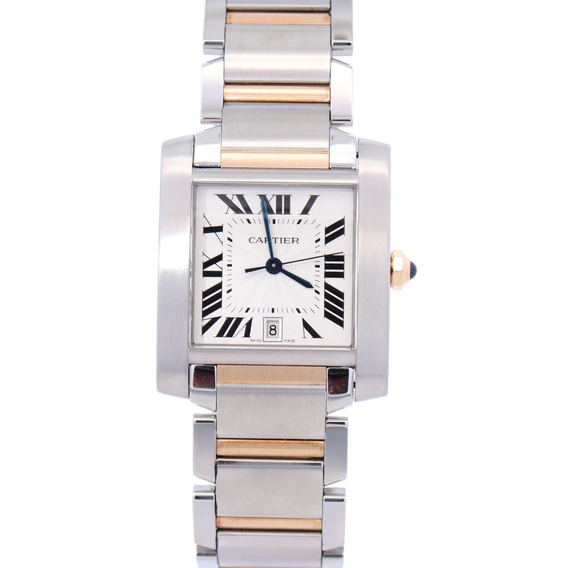 Cartier Tank Stainless Steel 32mm White Dial Watch Ref# W51005Q4 - Happy Jewelers Fine Jewelry Lifetime Warranty